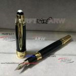 Perfect Replica NEW John F Kennedy Collection Black&Gold Fountain - Montblanc JFK